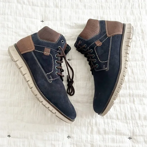 UNIONBAY Shoes New Unionbay Mens Wright Suede Leather Navy